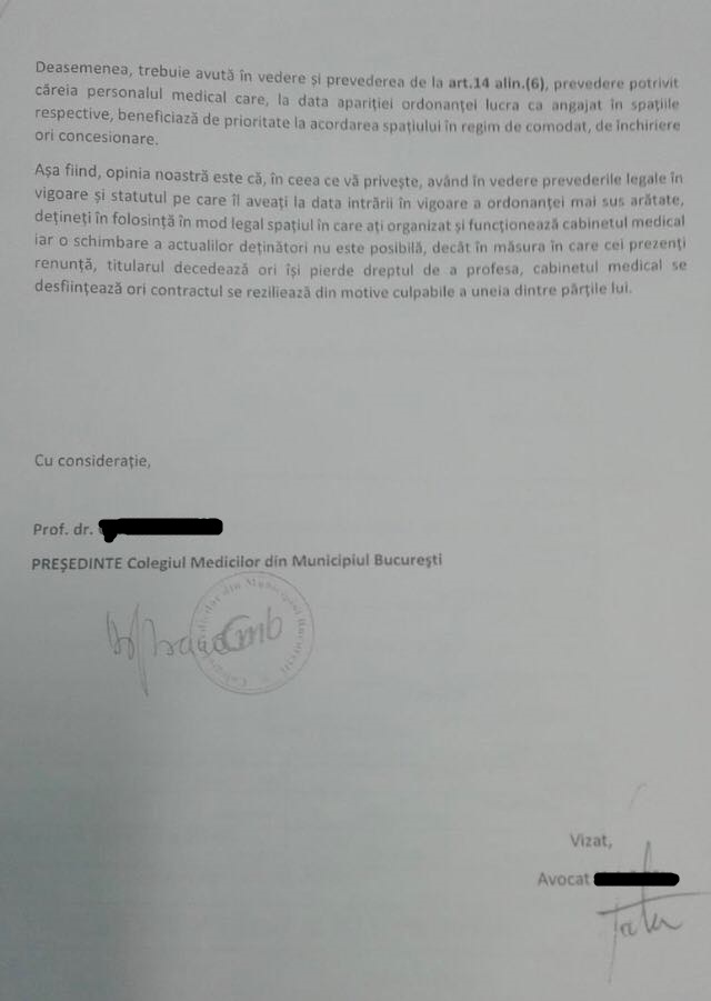 Raspuns Colegiul Medicilor din Buc p2