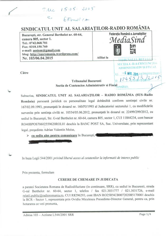 Actiune L544 dosar 12455 3 2015 p1