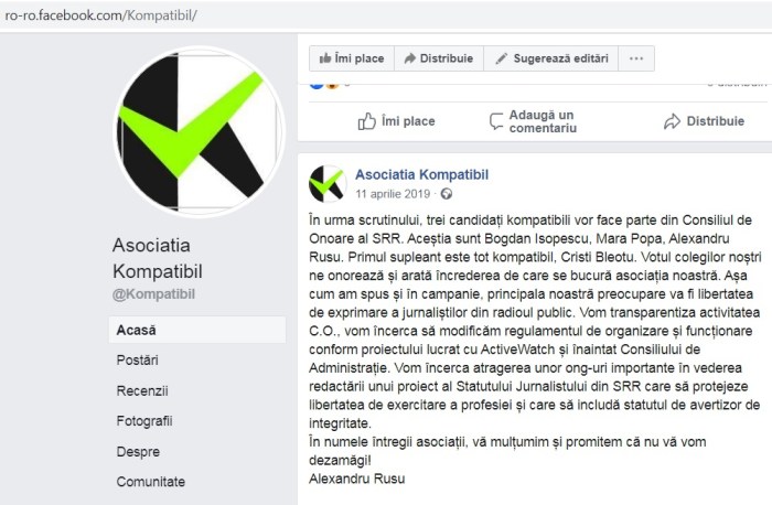 Asociatia Kompatibil rezultate alegeri